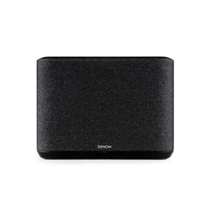 denon home 250 wireless speaker, heos and alexa built-in, airplay 2, and bluetooth, compact design, black