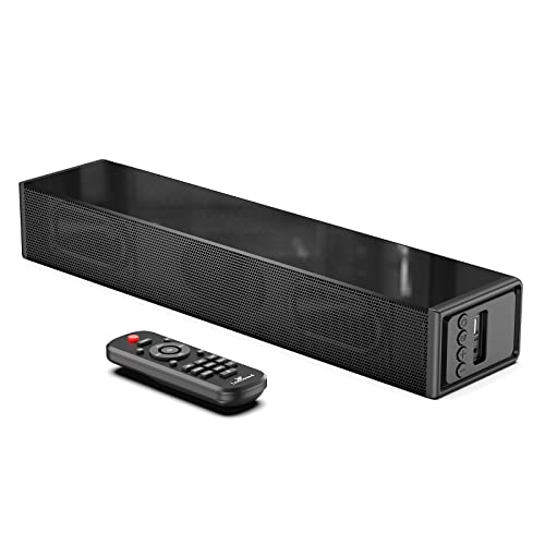 LARKSOUND Small Sound Bar for TV/PC/Gaming, Surround Sound System, Mini TV Speaker Soundbar with Bluetooth/HDMI ARC/Optical/AUX/USB Connections