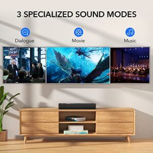 LARKSOUND Small Sound Bar for TV/PC/Gaming, Surround Sound System, Mini TV Speaker Soundbar with Bluetooth/HDMI ARC/Optical/AUX/USB Connections