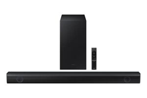 samsung hw-b550/za 2.1ch soundbar w/dolby audio, dts virtual:x, bass boosted, subwoofer included, adaptive sound lite, bluetooth multi device connection, wireless surround sound compatible, 2022