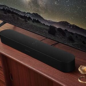 Sonos Beam (Gen 2). The compact smart soundbar for TV, music and more. (Black)