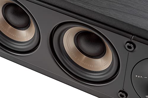 Polk Signature Elite ES35 Slim Center Channel Speaker - Hi-Res Audio Certified, Dolby Atmos & DTS:X Compatible, 1" Tweeter & (6) 3" Woofers, Dual Power Port for Effortless Bass, Stunning Black