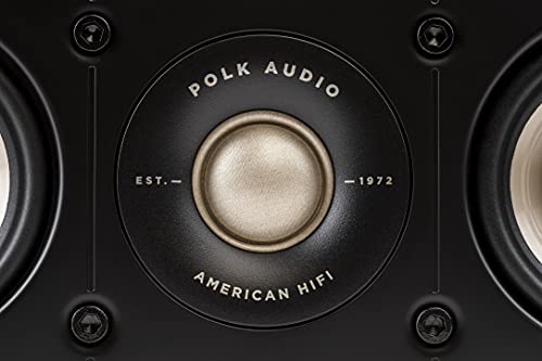 Polk Signature Elite ES35 Slim Center Channel Speaker - Hi-Res Audio Certified, Dolby Atmos & DTS:X Compatible, 1" Tweeter & (6) 3" Woofers, Dual Power Port for Effortless Bass, Stunning Black
