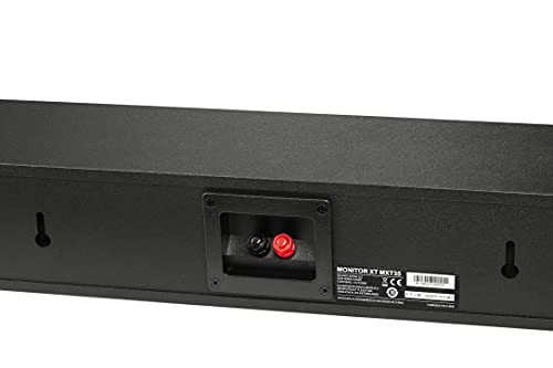 Polk Monitor XT35 Slim Center Channel Speaker - Hi-Res Audio Certified, Dolby Atmos & DTS:X Compatible, 1" Terylene Tweeter & Four 3" Dynamically Balanced Woofer, Wall-Mountable, Midnight Black