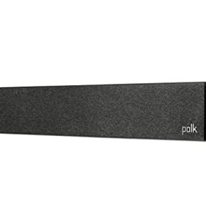 Polk Monitor XT35 Slim Center Channel Speaker - Hi-Res Audio Certified, Dolby Atmos & DTS:X Compatible, 1" Terylene Tweeter & Four 3" Dynamically Balanced Woofer, Wall-Mountable, Midnight Black