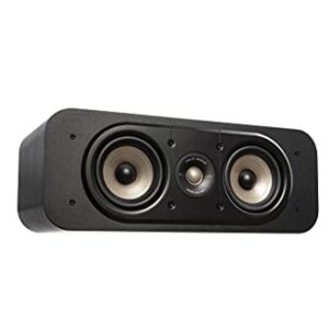 Polk Signature Elite ES30 Center Channel Speaker - Hi-Res Audio Certified and Dolby Atmos & DTS:X Compatible, 1" Tweeter & Two 5.25" Woofers, Dual Power Port for Effortless Bass, Stunning Black