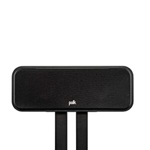 Polk Signature Elite ES30 Center Channel Speaker - Hi-Res Audio Certified and Dolby Atmos & DTS:X Compatible, 1" Tweeter & Two 5.25" Woofers, Dual Power Port for Effortless Bass, Stunning Black