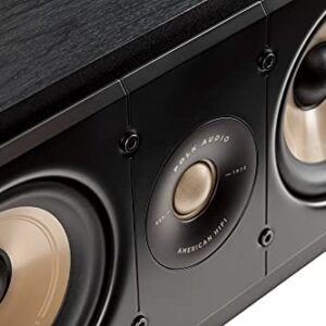 Polk Signature Elite ES30 Center Channel Speaker - Hi-Res Audio Certified and Dolby Atmos & DTS:X Compatible, 1" Tweeter & Two 5.25" Woofers, Dual Power Port for Effortless Bass, Stunning Black