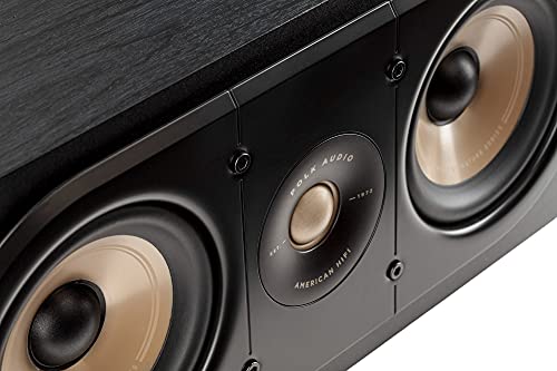 Polk Signature Elite ES30 Center Channel Speaker - Hi-Res Audio Certified and Dolby Atmos & DTS:X Compatible, 1" Tweeter & Two 5.25" Woofers, Dual Power Port for Effortless Bass, Stunning Black