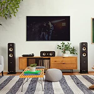 Polk Signature Elite ES30 Center Channel Speaker - Hi-Res Audio Certified and Dolby Atmos & DTS:X Compatible, 1" Tweeter & Two 5.25" Woofers, Dual Power Port for Effortless Bass, Stunning Black