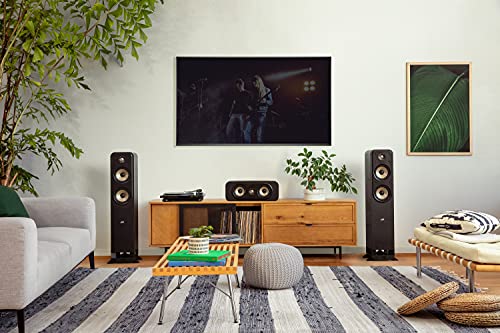 Polk Signature Elite ES30 Center Channel Speaker - Hi-Res Audio Certified and Dolby Atmos & DTS:X Compatible, 1" Tweeter & Two 5.25" Woofers, Dual Power Port for Effortless Bass, Stunning Black