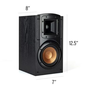 Klipsch Synergy Black Label B-200 Bookshelf Speaker Pair with Proprietary Horn Technology, a 5.25” High-Output Woofer and a Dynamic .75” Tweeter for Surrounds or Front Speakers in Black