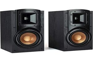 klipsch synergy black label b-200 bookshelf speaker pair with proprietary horn technology, a 5.25” high-output woofer and a dynamic .75” tweeter for surrounds or front speakers in black