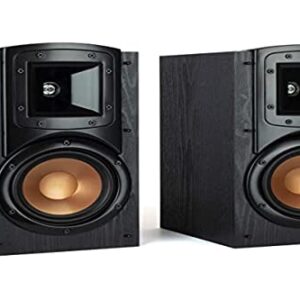Klipsch Synergy Black Label B-200 Bookshelf Speaker Pair with Proprietary Horn Technology, a 5.25” High-Output Woofer and a Dynamic .75” Tweeter for Surrounds or Front Speakers in Black
