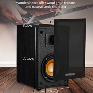 Starfavor 5.25” Passive Bookshelf Speakers Pair, 2-Way Home Stereo Speakers 50 watts RMS, 100 watts Peak Power, 5 inch Wired Audio Speakers for Home Theater -P5