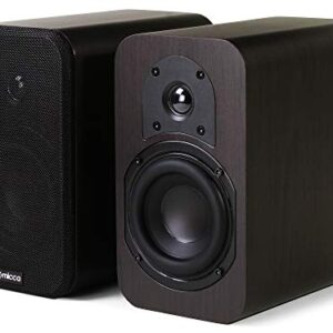 Micca RB42 Reference Bookshelf Speaker with 4-Inch Woofer and Silk Tweeter (Dark Walnut, Pair)