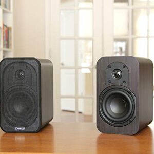 Micca RB42 Reference Bookshelf Speaker with 4-Inch Woofer and Silk Tweeter (Dark Walnut, Pair)