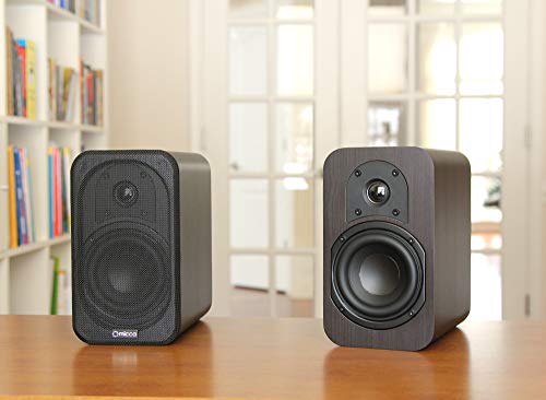 Micca RB42 Reference Bookshelf Speaker with 4-Inch Woofer and Silk Tweeter (Dark Walnut, Pair)