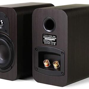 Micca RB42 Reference Bookshelf Speaker with 4-Inch Woofer and Silk Tweeter (Dark Walnut, Pair)