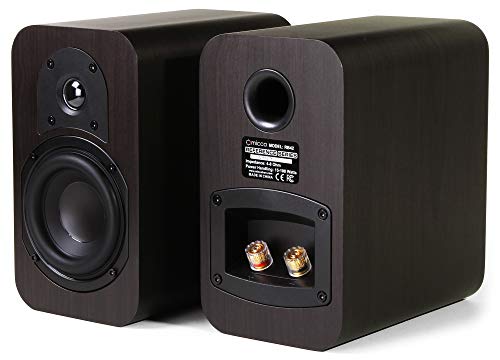 Micca RB42 Reference Bookshelf Speaker with 4-Inch Woofer and Silk Tweeter (Dark Walnut, Pair)