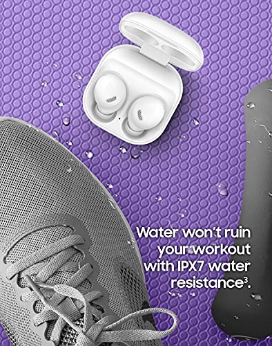 SAMSUNG Galaxy Buds Pro True Wireless Bluetooth Earbuds w/ Noise Cancelling, Charging Case, Quality Sound, Water Resistant, Long Battery Life, Touch Control, US Version, White
