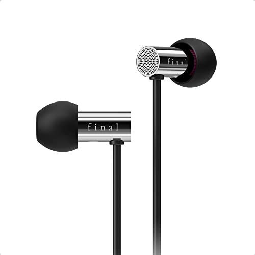 Final E3000 in-Ear Headphones, Hi-Fi Sound Quality, Hires Certified, Award Winning, Stainless Steel Housing, 3.5mm Standard Plug, Natural Sound with Extended Bass, Designed in Japan