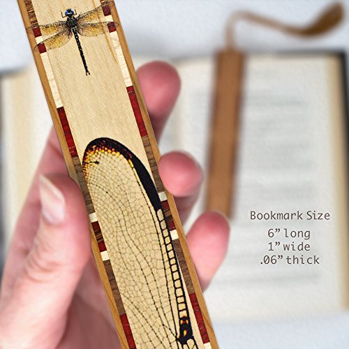 Dragonfly Wing Handmade Wooden Bookmark - Made in The USA