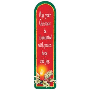 Christmas Greetings Bookmarks Set of 6 - Each Measures 6" Long x 1 1/2" Wide