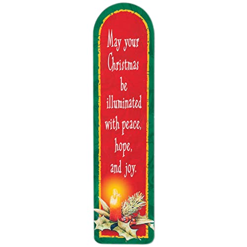 Christmas Greetings Bookmarks Set of 6 - Each Measures 6" Long x 1 1/2" Wide