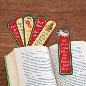 Christmas Greetings Bookmarks Set of 6 - Each Measures 6" Long x 1 1/2" Wide