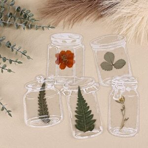 TOYMIS 20pcs Flower Bookmark, Transparent Bookmark Clear Waterproof DIY Dried Flower Bookmarks Craft for Home DIY Craft Reading Scrapbook (Regular Bottle)