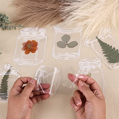 TOYMIS 20pcs Flower Bookmark, Transparent Bookmark Clear Waterproof DIY Dried Flower Bookmarks Craft for Home DIY Craft Reading Scrapbook (Regular Bottle)