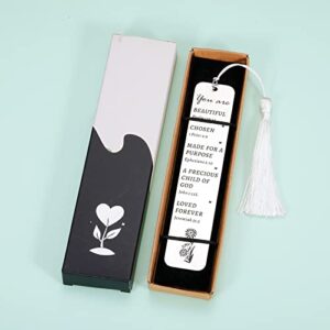 Inspirational Christian Gifts for women Bible Verse Bookmark with Tassel Book Lover Gifts for Women Birthday Christmas Bookmarks Gifts for Friends Girl Sister Female Bookworms Book Club Religious Gift