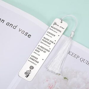 Inspirational Christian Gifts for women Bible Verse Bookmark with Tassel Book Lover Gifts for Women Birthday Christmas Bookmarks Gifts for Friends Girl Sister Female Bookworms Book Club Religious Gift