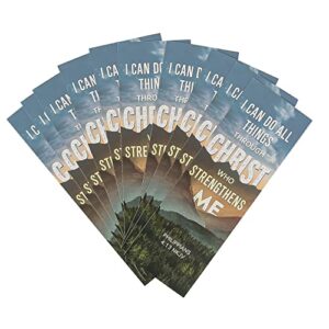 salt & light, philippians 4:13 i can do all things bookmarks, 2 x 6 inches, 25 bookmarks