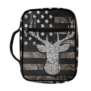 polero american flag deer bible cover for women camouflage usa flag bible carrying case protective bible book cover