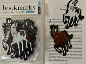 horse bookmarks – (set of 20 book markers) bulk animal bookmarks for students, kids, teens, girls & boys. ideal for reading incentives, birthday favors, reading awards and classroom prizes!