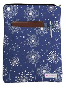 blowball book sleeve – book cover for hardcover and paperback – book lover gift – notebooks and pens not included