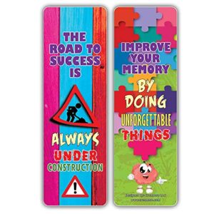 Creanoso Motivational One Liners Jokes Bookmarks Series 1 (30-Pack) – Six Assorted Quality Bookmarker Cards Set – Premium Gift Token Giveaways for Men, Women, Adults – Book Page Clip