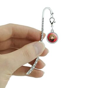 Harry Potter Cute Chibi Hermione Character Metal Bookmark Page Marker with Charm