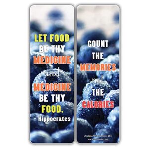 Creanoso Inspiring Sayings Food Lovers Series 2 Bookmarks (12-Pack) – Premium Gift Set – Awesome Bookmarks for Chefs, Cooks, Adult Men & Women – Six Bulk Assorted Bookmarks Designs
