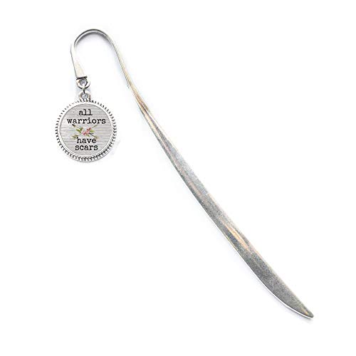 All Warriors Have Scars Charm Bookmarker,Inspirational Charm Bookmark,Gifts for her,Cancer Survivors,with Arrow Ornaments,TAP236