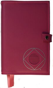 double narcotics anonymous na basic text & it works, how & why book cover medallion holder pink