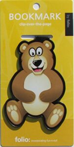 teddy bear bookmarks (clip-over-the-page) set of 2 – assorted colors