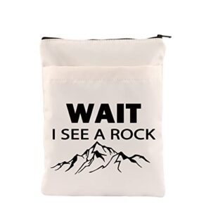 geology book sleeve with zipper wait i see a rock book covers rock collector geology teacher gift (see a rock)