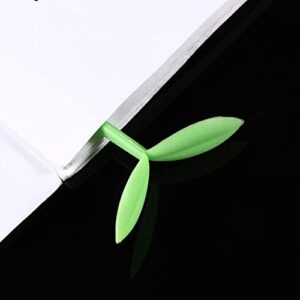 CZQIKEDA Sprout Little Green Bookmarks,Mini Green Silicone Grass Buds Bookmarks,Creative Sprouting Leaf Shape Bookmark for Bookworm Book Lovers Reading