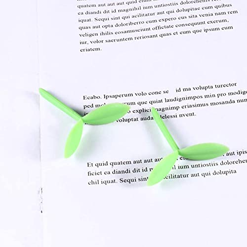 CZQIKEDA Sprout Little Green Bookmarks,Mini Green Silicone Grass Buds Bookmarks,Creative Sprouting Leaf Shape Bookmark for Bookworm Book Lovers Reading