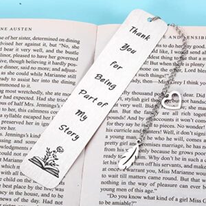 Thank You Bookmark Gifts for Women Men Teacher Appreciation Gifts for Coworkers Mentor Employees Retirement Birthday Christmas Gift for Book Lover Friends Graduation Back to School Leaving Present