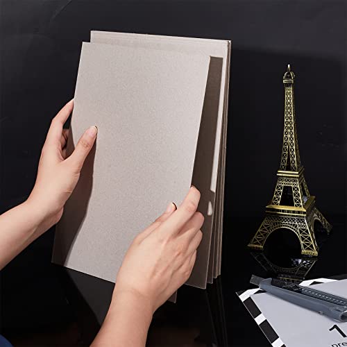PH PandaHall 11.7 x 8.2” Book Board, 6pcs 79PT Rectangle Binders Board for Book Binding Book Cover Heavy Weight Brown Kraft Cardboard Paper Board for Scrapbooking Picture Frame Backing Invitations