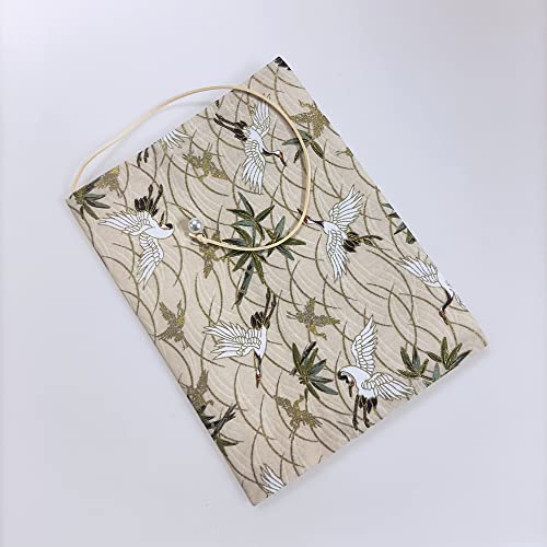 PUPUZAO A5 Book Cover Red Crowned Crane Hard Book Sleeve Cover